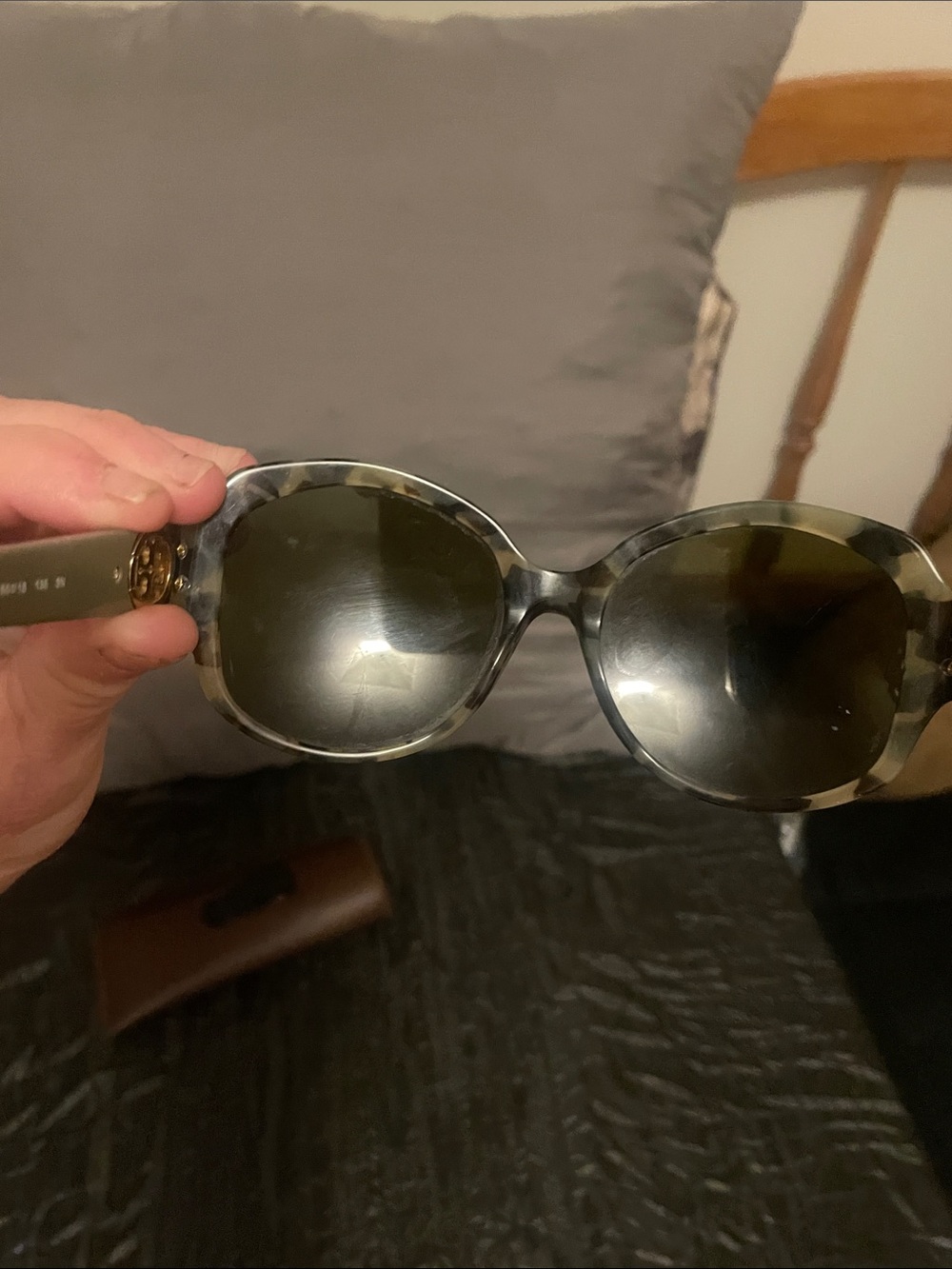 Tortoiseshell Round Sunglasses from Tory Burch - Picture 12 of 17